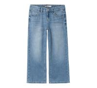 Name It Jeans NKFROSE – Wide Fit für Mädchen, 100% Baumwolle, Abriebeffekte, Gr. 92, mittelblau