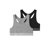 NAME IT Mädchen Nkfshort Top 2P Noos, Black, Numeric_122 (2er Pack)