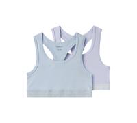Name IT Mädchen Nkfshort Top 2P Noos, Purple Heather, Numeric_146 (2er Pack)