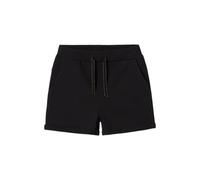 Sweatshorts NAME IT "NKFVOLTA SWE SHORTS UNB F NOOS", Mädchen, Gr. 122, N-Gr, schwarz (blank), angeraute Sweatware, Obermaterial: 95% Baumwolle, 5% Elasthan, unifarben, casual, regular fit knielang, H