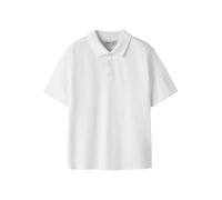 Poloshirt NAME IT "NKMKALLY SS NREG POLO NOOS", Jungen, Gr. 122/128, hellweiß, Jersey, Obermaterial: 100% Baumwolle, unifarben, normal, Rundhals, Shirts, Baumwolle, Kurzarm, Polokragen (88675019-122)