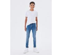 Name It "NKMSILAS XSLIM JEANS 2002-TX NOOS" slim fit, Denim, Abriebeffekte, angesetztes Bündchen (39664911-146) medium blau