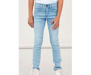 Name It "NKMSILAS XSLIM JEANS 2002-TX NOOS" slim fit, Denim, Abriebeffekte, angesetztes Bündchen (66919859-164) light blau denim