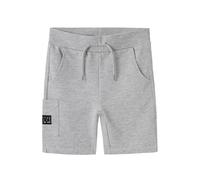 Sweatshorts NAME IT "NKMVIVASSE LONG SWE SHORTS UNB", Mädchen, Gr. 128, N-Gr, grau melange, Sweatware, Obermaterial: 100% Baumwolle, unifarben, regular fit kurz, Hosen Sweatshorts, Baumwolle, regular
