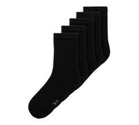 NAME IT Unisex Nknsock 5p Solid Noos Socken, Schwarz, 37-39 EU