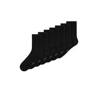 NAME IT Unisex Kinder Nknsock 7p Solid Noos Socken, Schwarz, 27