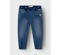 Name it-NMFBELLA ROUND FLEECE JEANS - Dark Blue Denim - 98