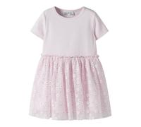 NAME IT Kleid kurzarm mit Tüllrock Blumen 110 rosa
