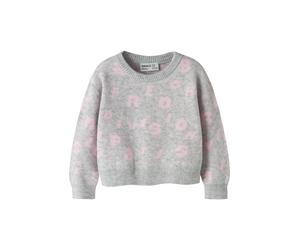 NAME IT - NMFOLINE LS KNIT BF Light Grey Melange - Gr. - 110