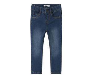 NAME IT - NMFSALLI SLIM FLEECE JEANS 9981-AN O Dark Blue Denim - Gr. - 98