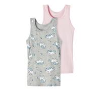 NAME IT - NMFTANK TOP 2P GREY MELANGE UNICORN NOOS grey melange - Gr. - 92