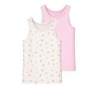 Name It Unterhemd NMFTANK TOP 2P JET STREAM FLOWER NOOS Mädchen Jersey Rundhals 2 Stk. Gr. 92