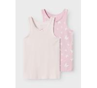 Unterhemd NAME IT "NMFTANK TOP 2P PINK BUTTERFLY NOOS" Gr. 110, N-Gr, rosa (pink lavender) Kinder Unterhemden (34889902-110) pink lavender