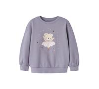 Name It "NMFVALONA LS LONG RLX SWEAT BRU" (74501448-116) lavender gray print:ballerina bear