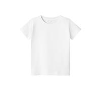 Kurzarmshirt NAME IT "NMFVIBBI SS TOP NOOS", Mädchen, Gr. 104, hellweiß, Jersey, Obermaterial: 95% Baumwolle, 5% Elasthan, unifarben, normal normal, Rundhals, Shirts, Baumwollmischung, Kurzarm (102999