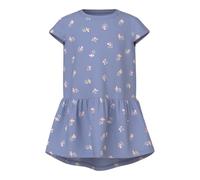 Jerseykleid NAME IT "NMFVIGGA CAPSL DRESS F1 NOOS", Mädchen, Gr. 122, N-Gr, lila impression aop:floral bundles, Jersey, Obermaterial: 100% Baumwolle, bedruckt, regular fit kurz, Rundhals, Kleider Jers