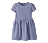 Minikleid NAME IT "NMFVIVIA SS DRESS NOOS", Mädchen, Gr. 128, N-Gr, lila impression, Jersey, Obermaterial: 100% Baumwolle, unifarben, kniefrei, Rundhals, Kleider Minikleid, Baumwolle, kurze Puffärmel