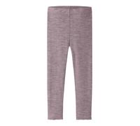 Leggings NAME IT "NMFWANG WOOL NEDDLE LEGGING SOLID NOOS", Mädchen, Gr. 98, N-Gr, rosa (toadstool), Strick, Obermaterial: 100% Wolle, unifarben, normal normal, Hosen Leggings, aus reiner Merinowolle (