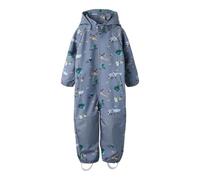 Overall NAME IT "NMMALFA08 SOFTSHELL SUIT AOP 1FO NOOS", Jungen, Gr. 98, N-Gr, flint stone, Softshell, Obermaterial: 94% Polyester, 6% Elasthan, bedruckt, regular fit knöchellang, elastischer Bund, Ov