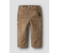 Cargohose NAME IT "NMMBEN TAP TWI PANT CARP 5722-FG NOOS", Jungen, Gr. 122, N-Gr, kelp, Twill, Obermaterial: 97% Baumwolle, 3% Elasthan, unifarben, washed, bequem lang, Hosen Cargohose (31730643-122)