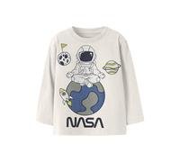Langarmshirt NAME IT "NMMDACK NASA LS NREG TOP BOX NAS", Jungen, Gr. 92, peyote melange, Jersey, Obermaterial: 98% Baumwolle, 2% Polyester, bedruckt, normal normal, Rundhals, Shirts Langarmshirt (5510