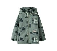 Outdoorjacke NAME IT "NMMMAX JACKET LI AOP NOOS", Jungen, Gr. 122, chinois grün, Web, Obermaterial: 100% Polyester, bedruckt, normal, elastischer Bund, Jacken Outdoorjacke, reflektierende Details, was