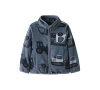 Fleecejacke NAME IT "NMMMEEKO FLEECE JACKET AOP2", Jungen, Gr. 98, flint stone, Fleece, Obermaterial: 100% Polyester, bedruckt, Basic normal, elastischer Bund, Jacken Fleecejacke (29103025-98) flint s
