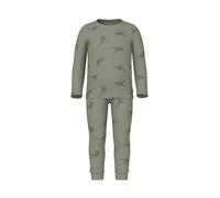 Schlafanzug NAME IT "NMMNIGHTSET AGAVE GREEN DINO RIB NOOS" Gr. 98 (104), grün (agave green) Kinder Homewear-Sets (31895201-98) agave green