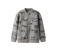 NAME IT - NMMREINER LS NREG SWEAT CARD BRU BOX grey melange - Gr. - 122/128
