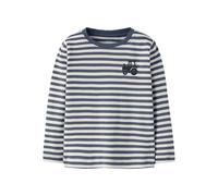 Langarmshirt NAME IT "NMMVILLY LS SLIM TOP NOOS", Jungen, Gr. 86, vintage indigo print:tractor, Jersey, Obermaterial: 100% Baumwolle, slim fit normal, Rundhals, Shirts Langarmshirt, Baumwolle, slim fi