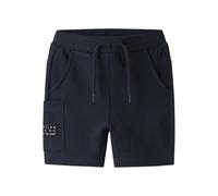 Sweatshorts NAME IT "NMMVIVASSE LONG SWE SHORTS UNB", Jungen, Gr. 116, N-Gr, navy blazer, Sweatware, Obermaterial: 100% Baumwolle, unifarben, regular fit kurz, Hosen Sweatshorts, Baumwolle, regular fi