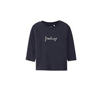 Name IT NOS Unisex Baby Sweatshirt NBNDELINUS LS TOP, Blau (Dark Sapphire), (Herstellergröße: 56)