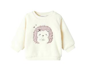 NAME IT Plüsch-Sweatshirt Igel 68 natur