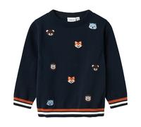NAME IT Pullover Tiere 116 marine/bunt