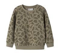 Sweatshirt NAME IT "NMMVIMO LS NREG AOP SWEAT BRU", Jungen, Gr. 116, mermaid aop:dino, Sweatware, Obermaterial: 60% Baumwolle, 40% Polyester, bedruckt, regular fit normal, Rundhals, Rippbündchen, Swea