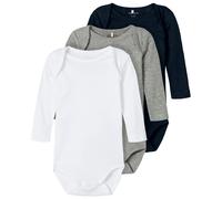 Name It Body NBNBODY 3P LS SOLID NOOS – Jungen, Gr. 50, 100% Baumwolle, Rundhals