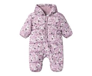 NAME IT Steppoverall mit Kapuze Blumen 62 flieder
