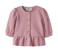 NAME IT Sweatjacke mit Schößchen Blumenknöpfe 68 rosa