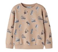 NAME IT Sweatshirt Baustellenfahrzeuge 92 beige/bunt