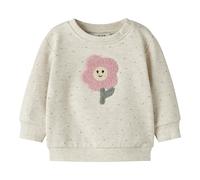 NAME IT Sweatshirt Blume Punkte 56 beige melange