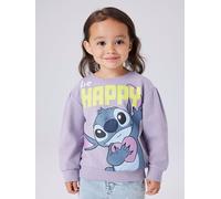 Sweatshirt NAME IT "NMFDIDI STITCH SWEAT UNB NOOS WDI", Mädchen, Gr. 92, lavender gray, Sweatware, Obermaterial: 95% Baumwolle, 5% Elasthan, bedruckt, unifarben, Basic normal, Rundhals, Rippbündchen,