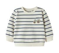 NAME IT Sweatshirt Ringel Traktor 56 natur/blau