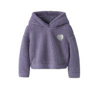 name it Teddy-Hoodie "Onea" in Flieder - Größe 110 | Kinder Sweatshirts Jacken