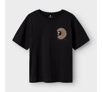 NAME IT Jungen Nkmzoko Ss Nreg Top, Black, 134/140 cm