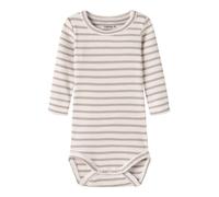 Name It Body NBNBANI LS NOOS – Langarm Jersey, geringelt, Beige, Gr. 86 (Mädchen)
