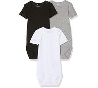 NAME IT Unisex Baby Strampler NBNBODY 3P SS Black NOOS, 3er Pack, Mehrfarbig (Schwarz Black), 50