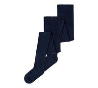 NAME IT Unisex Kinder nknpantybroek rib 2p noos Strumpfhose, Dark Sapphire, 122-128 EU