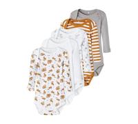 NAME IT Unisex Langarm Baby Body Set Bone Brown 68