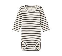 Langarmbody NAME IT "NBNBANI LS BODY NOOS", Baby, Gr. 74, N-Gr, delicioso, Sweatware, Obermaterial: 57% Baumwolle, 38% Modal, 5% Elasthan, gestreift, casual, regular fit, Rundhals, Langarm, Bodies (93