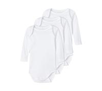 NAME IT Unisex Nbnbody 3P Ls Solid Noos, Bright White, Numeric_86